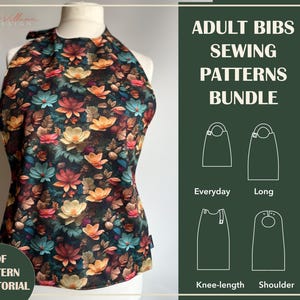 Elegant adult bibs patterns bungle, PDF patterns and video tutorials