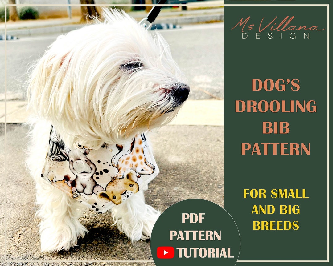 PDF Pattern Dog Drool Bib Pattern, Dog Drooling Bib Pattern, Dog Bandana Alternative Etsy