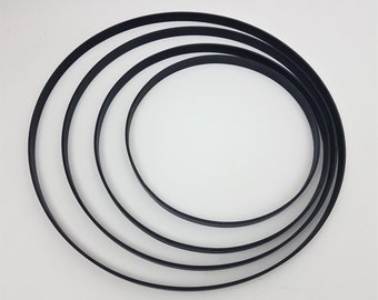Flat iron ring metal 20 mm width painted black / 0689001908