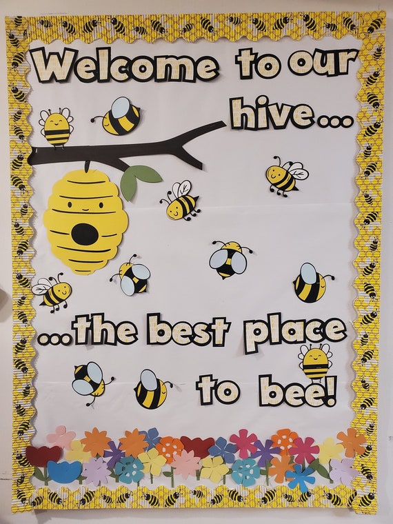 to Our Hive Bee Theme Bulletin Bulletin Board Set Etsy