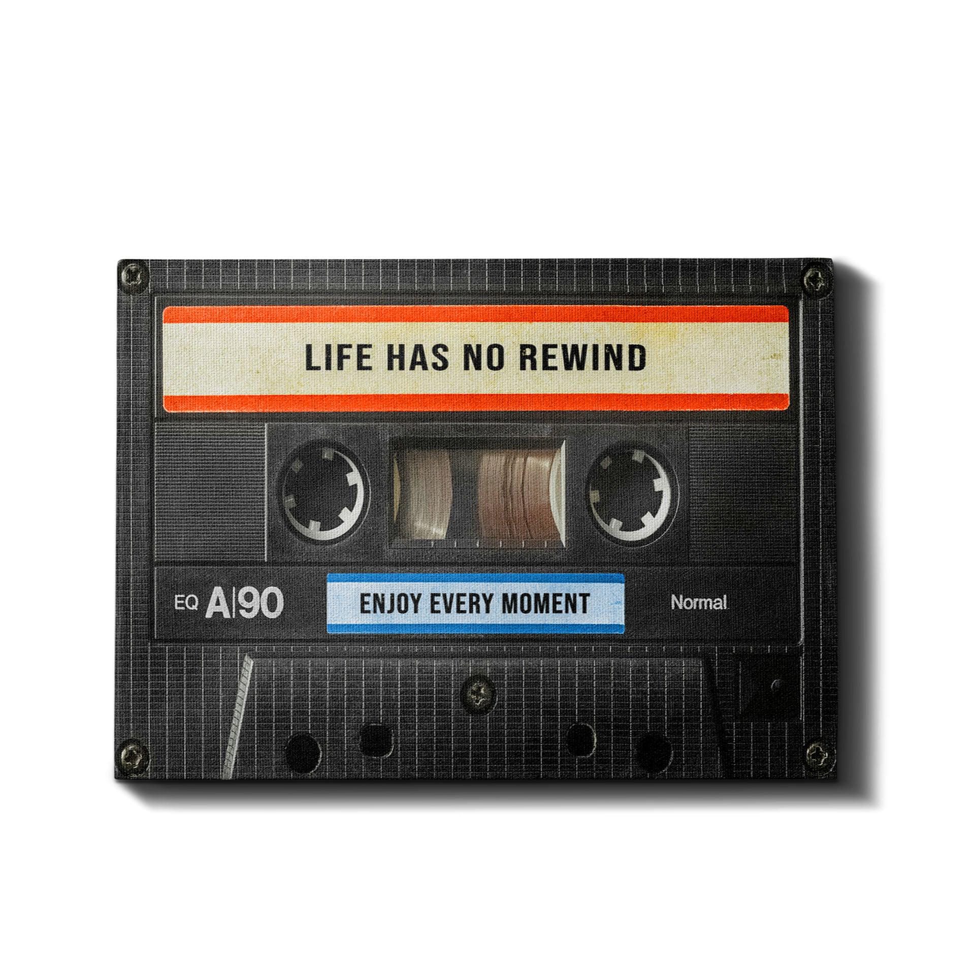 Enjoy Every Moment - Cassette Canvas Art, Enjoy Every Moment, Life