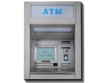 ATM Machine ( White Edition ) Money Print, Money canvas, Currency, Motivational Canvas, Wall Decor, Money Over Everything, Daily Motivation