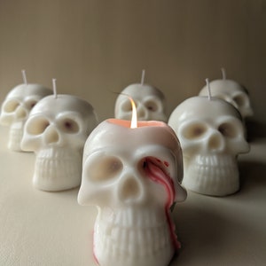 Skull Blood Halloween Candles Bleeding Dripping Red 2 Pack – Adorn Purse &  Co.