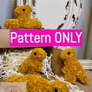 Crochet Dino Chicken Nuggie PATTERN