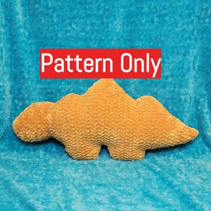 Crochet Dino Chicken Nuggie Pillow PATTERN - Stegosaurus