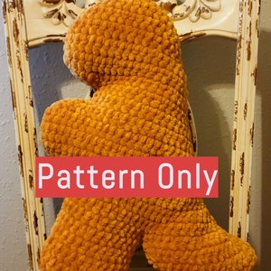 Crochet Dinosaur Chicken Nuggie Pillow Pattern - TREX