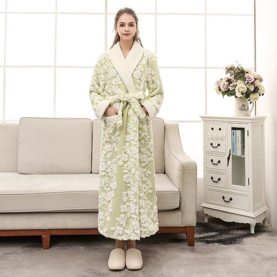 extra thick fleece dressing gown