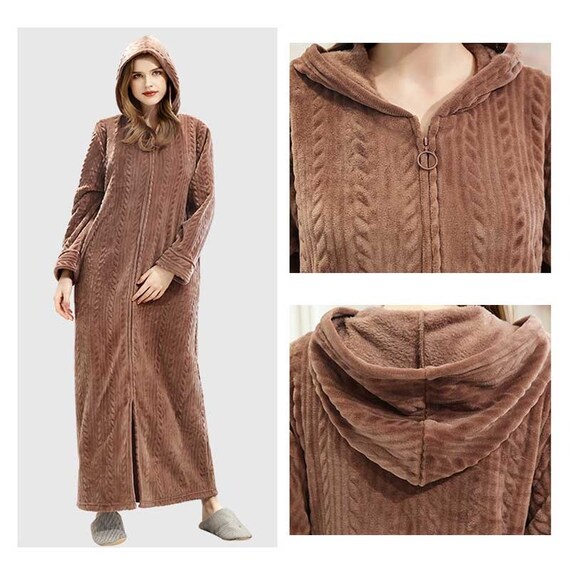 zip up towelling robe