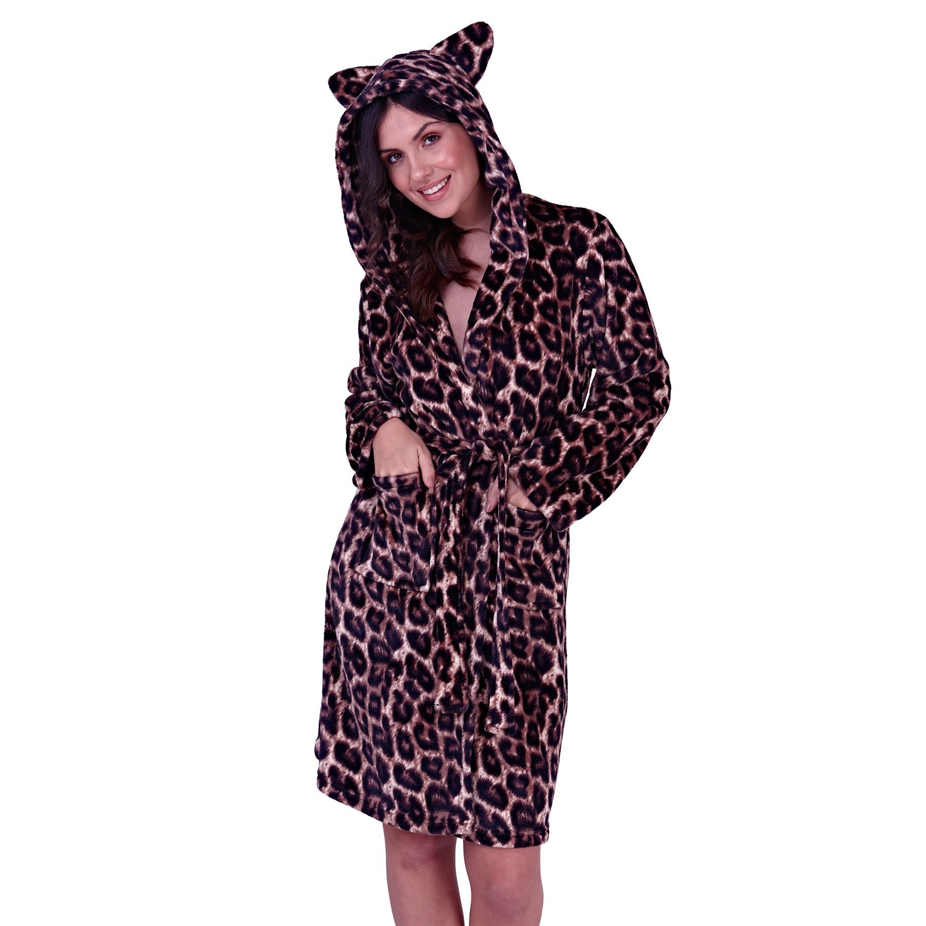 leopard print dressing gown