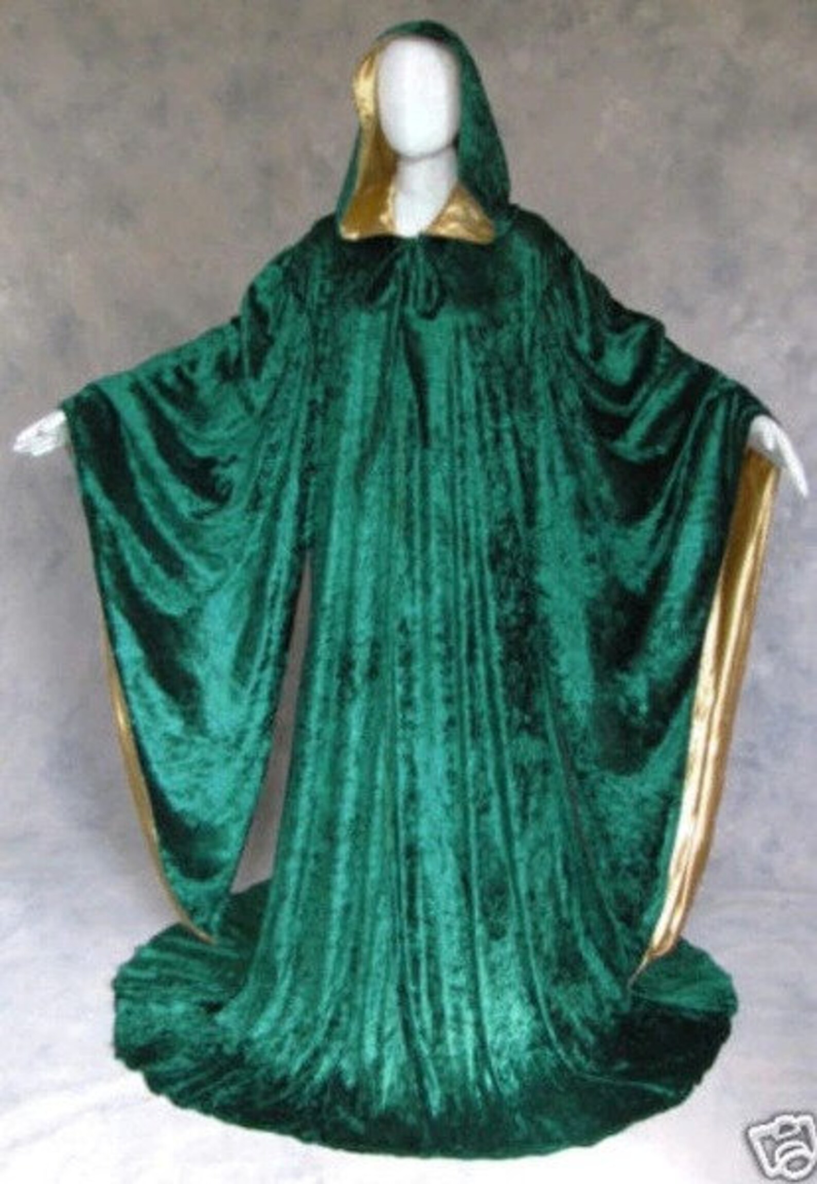 Luxury Velvet Hooded Wizard Cloak Halloween Cape Cosplay Etsy UK