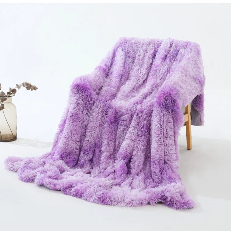 Super Soft and Fluffy Shaggy Winter Warm Blanket Tie Dye Sofa Etsy UK