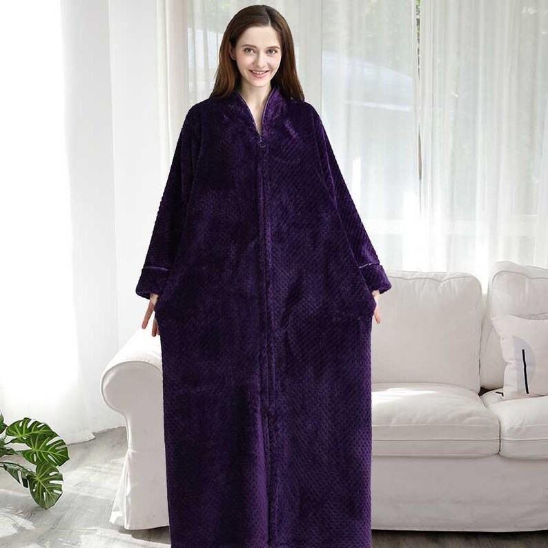 Soft Cosy Sherpa Zip up Bath Robe Couples Dressing Gown Robe Etsy UK