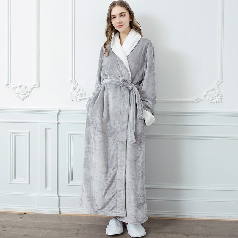 Super Soft Cosy Women's Sherpa Bath Robe Soft Extra Long - Etsy UK