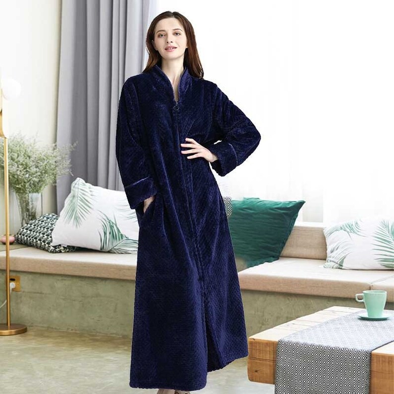 Soft Cosy Sherpa Zip up Bath Robe Couples Dressing Gown Robe Etsy UK