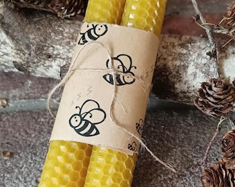 5 inch Hand-rolled beeswax candle set
