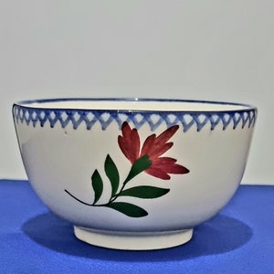 Vintage bowl en Faïence de Charolles. Années '60. Signé et peint à main. Parfait état. image 2