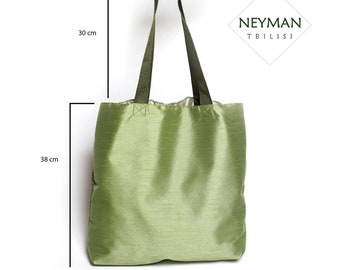 Olive Green Shopper Bag/ Lace Hobo Forest Green Bag With