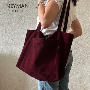 Oversize dunkelrote Wildleder Farbe Vegan Wildleder Umhängetasche/XL Shopper/burgund Tasche/dunkelrot boho