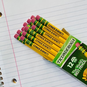 Custom Engraved #2 Ticonderoga Pencils | Back to School Supplies