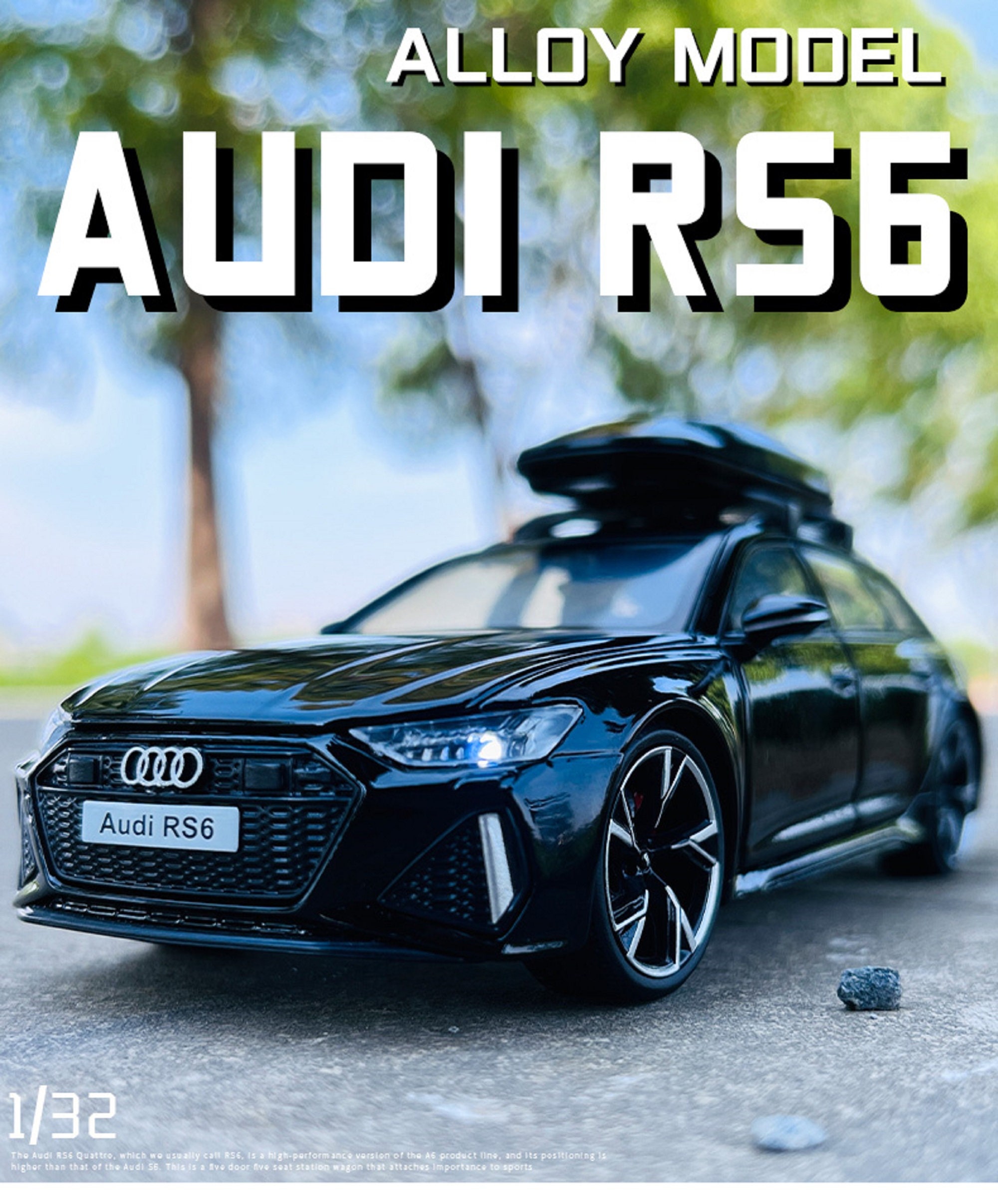 1:32 Audi RS6 Avant Alloy Station Wagon Car Model Diecasts Metal Toy Sports  Car Model Simulation Sound And Light Childrens Gifts