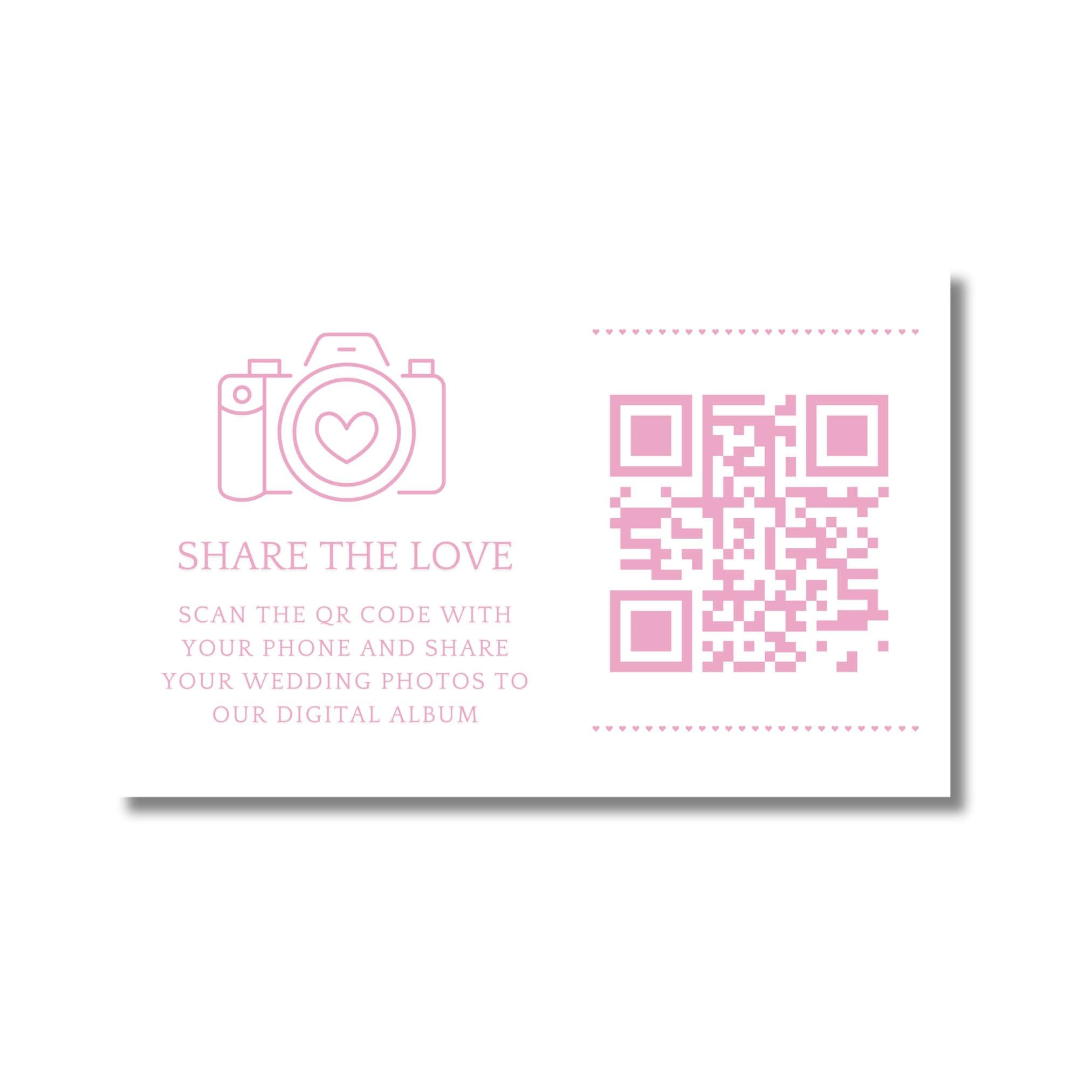 Wedding QR Code Postcard - Canva Template, for Digital Photo Album for ...