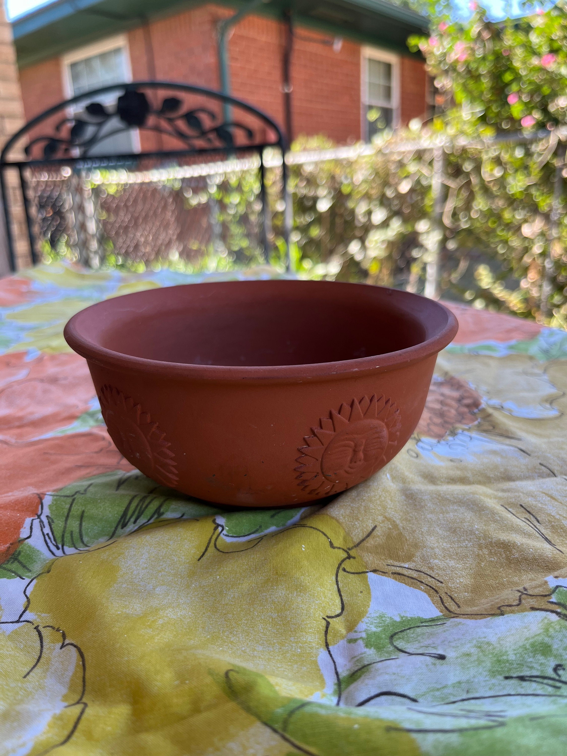 SET 6 Pcs Dinner Bowls Casserole Mug Terracotta Clay Unglazed for