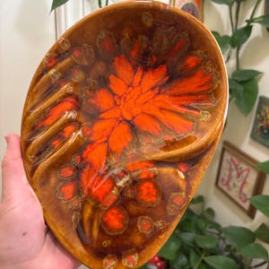 Orange and Brown Vintage Ashtray - Etsy