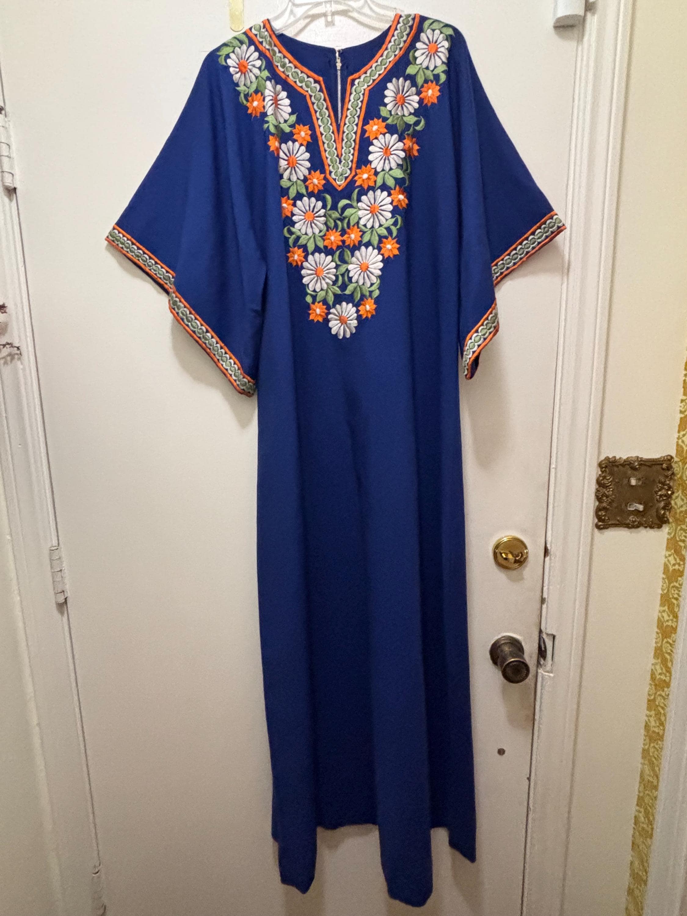 vintage★70s ポップ柄スカート CCジッパー　USA 60s 70s ビンテージ Alice レトロ サイケデリック ヒッピー
