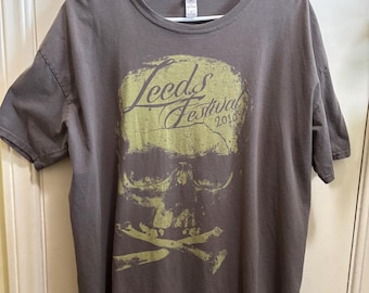 Gray 2010 Leeds Festival Lineup Concert Tshirt Tee Size XL England