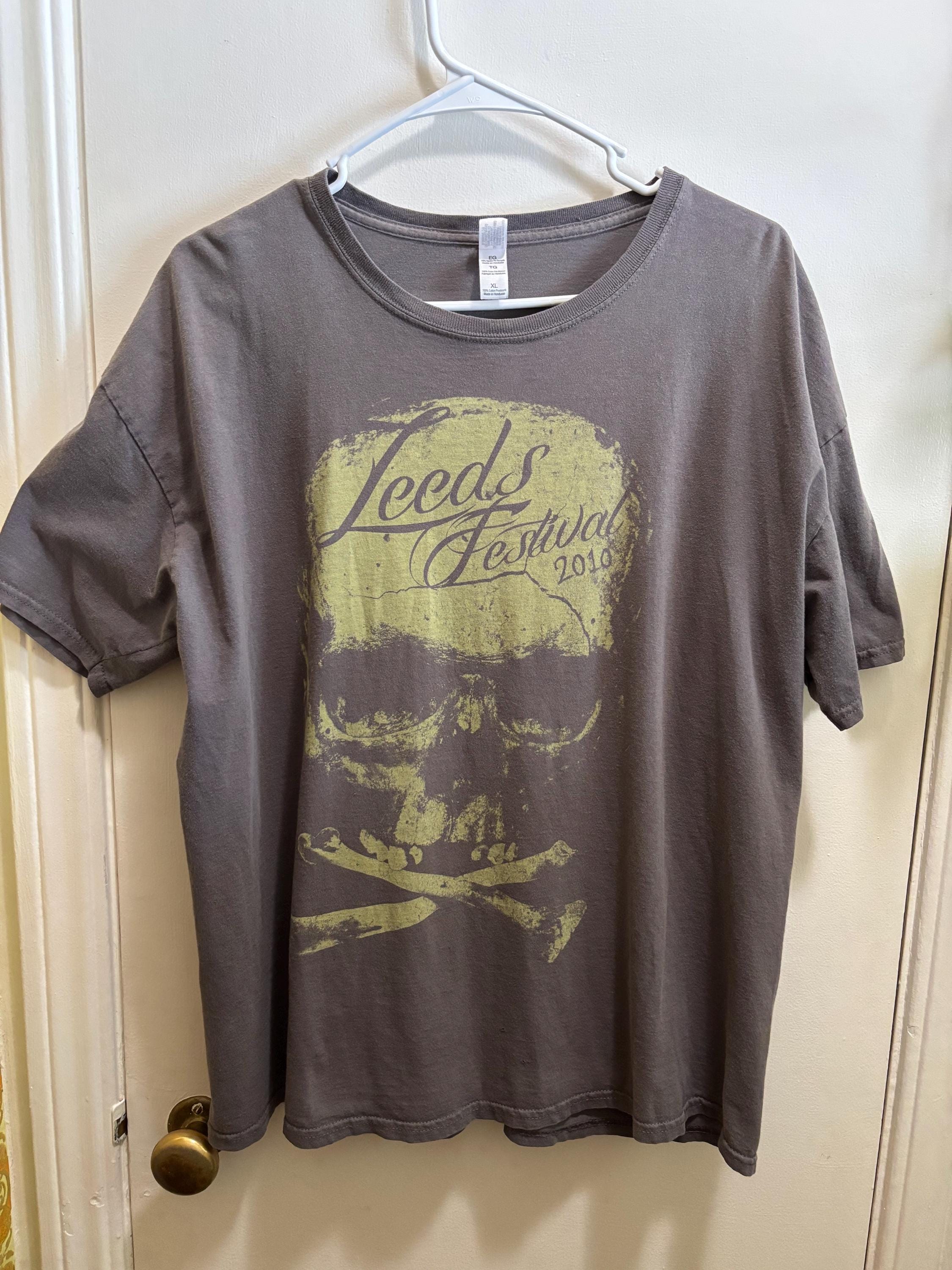 Gray 2010 Leeds Festival Lineup Concert Tshirt Tee Size XL England