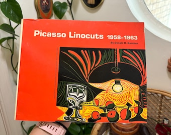 First edition 1968 Picasso Linocuts published by Tudor Publishing Company Pablo Picasso Art from 1958-1963 paperback coffee table book 1960s