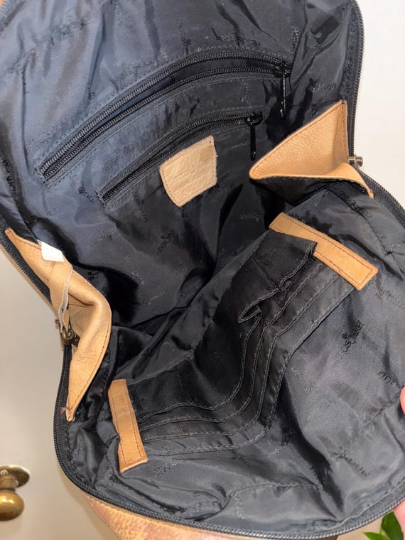 Anuschka Southwestern Aztec Painted Leather Bag S… - image 3