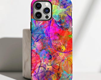 Abstract Colorful Fluid Bubble Phone Case for iPhone 13 14 15 iPhone 16 Pro Max Plus Impact Resistant Wild Color Circle Cellphone Cover