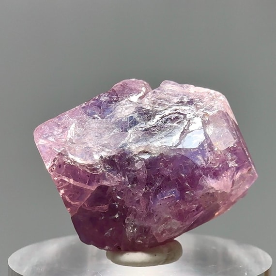 Rare Gem Mahenge Spinel Crystal - Lavender Purple & Pink-Orange, Double Terminated - Tanzania