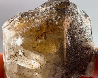 Extremely Rare Natural Peach Gem Phenacite Phenakite Crystal From Russia 72.4g PLEASE READ DESCRIPTION Rainbows / Biotite mica / Synergy 12