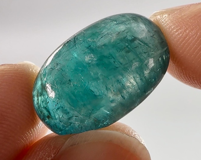 Pierre Précieuse Grandidiérite Bleue-verte De Madagascar, 37,25 Carats, Naturelle