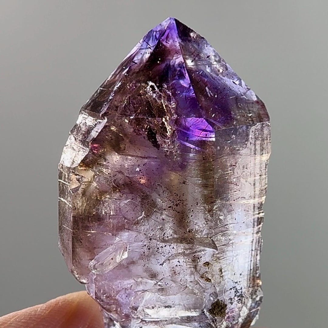 Rare Enhydro Shangaan Amethyst 2 MOVING BUBBLES - Record Keeper, Double ...