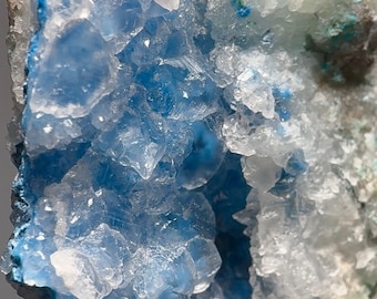 RARE Shattuckite In Quartz w Chrysocolla - Blue, Mint Green & Turquoise Mineral - Namibia