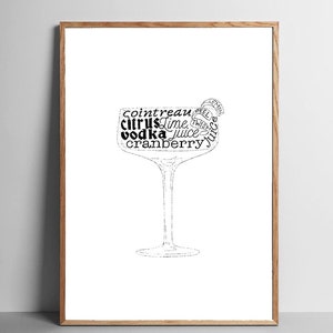 Cosmopolitan Cocktail Recipe Illustration