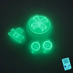 BRAND NEW Game Boy DMG Premium Quality Button Set Glow in the Dark! Usa Ready to ship! Great parts for your next project!