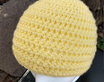 Beanie/hat/yellow Beanie/brown Beanie - Etsy