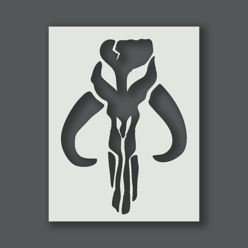 Star Wars Mandalorian Mythosaur Skull Reusable Stencils for Etsy