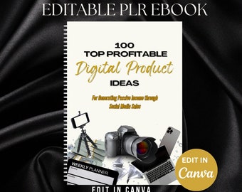 100 Top Profitable Digital Product Ideas, PLR, Done for You, Editable Ebook, Resell as your own, Private Label Rights