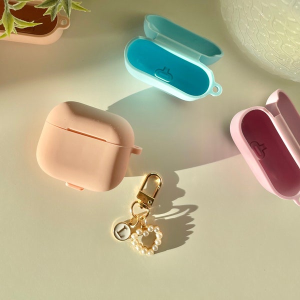 AirPods Case With Custom Initial Keychain - 3rd Generation AirPods | Custom AirPods Keychain