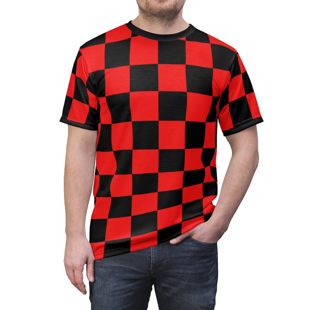 Black and red checkerboard hotsell