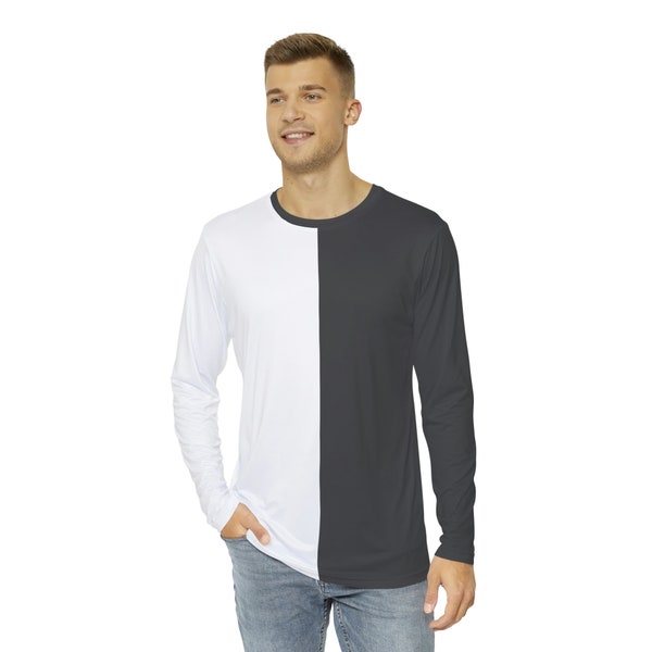 Split Black and White Shirt - Etsy
