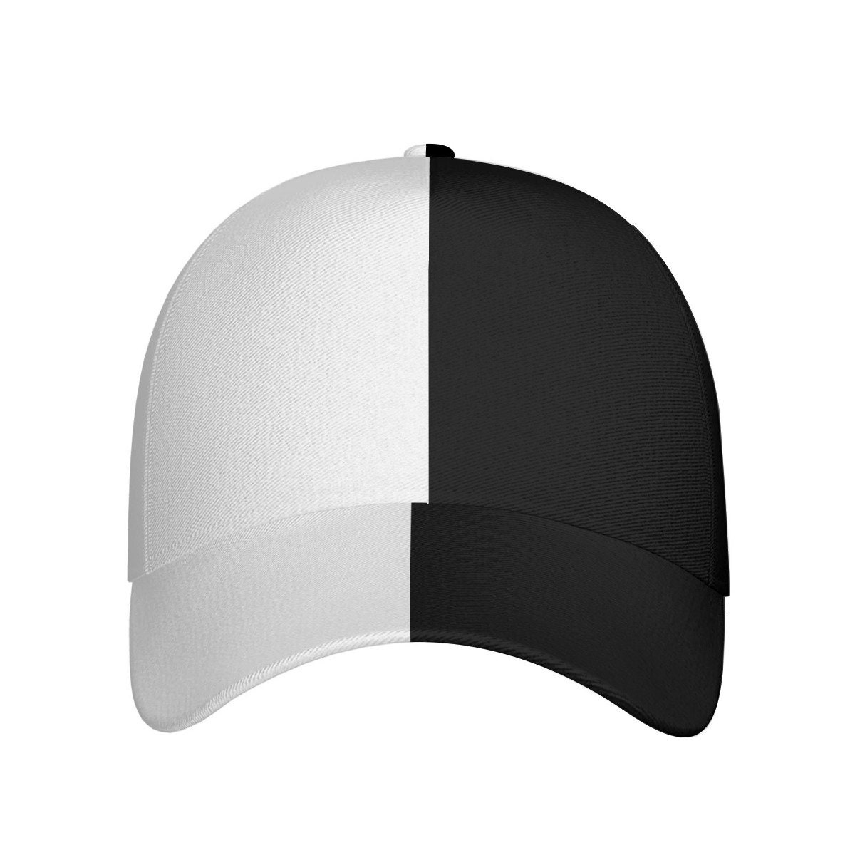 Half Black, Half White Baseball Cap - Etsy