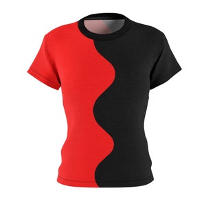 Women&#39;s Split, Half and Half,  T-shirt Divided Shirt