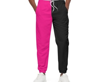 Unisex Half And Half Colored Jogging Pants 100% Cotton