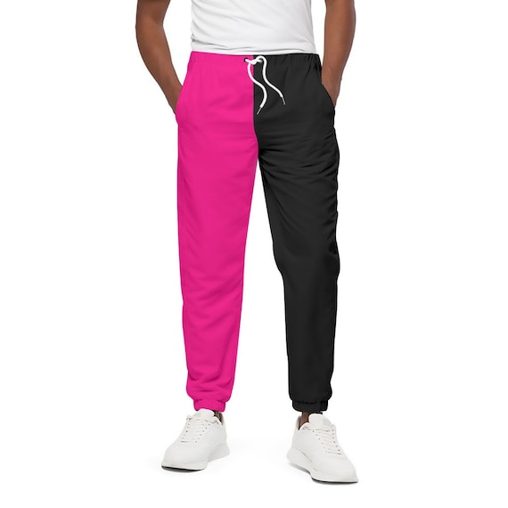 Unisex Half and Half Colored Jogging Pants 100 Cotton Etsy Canada